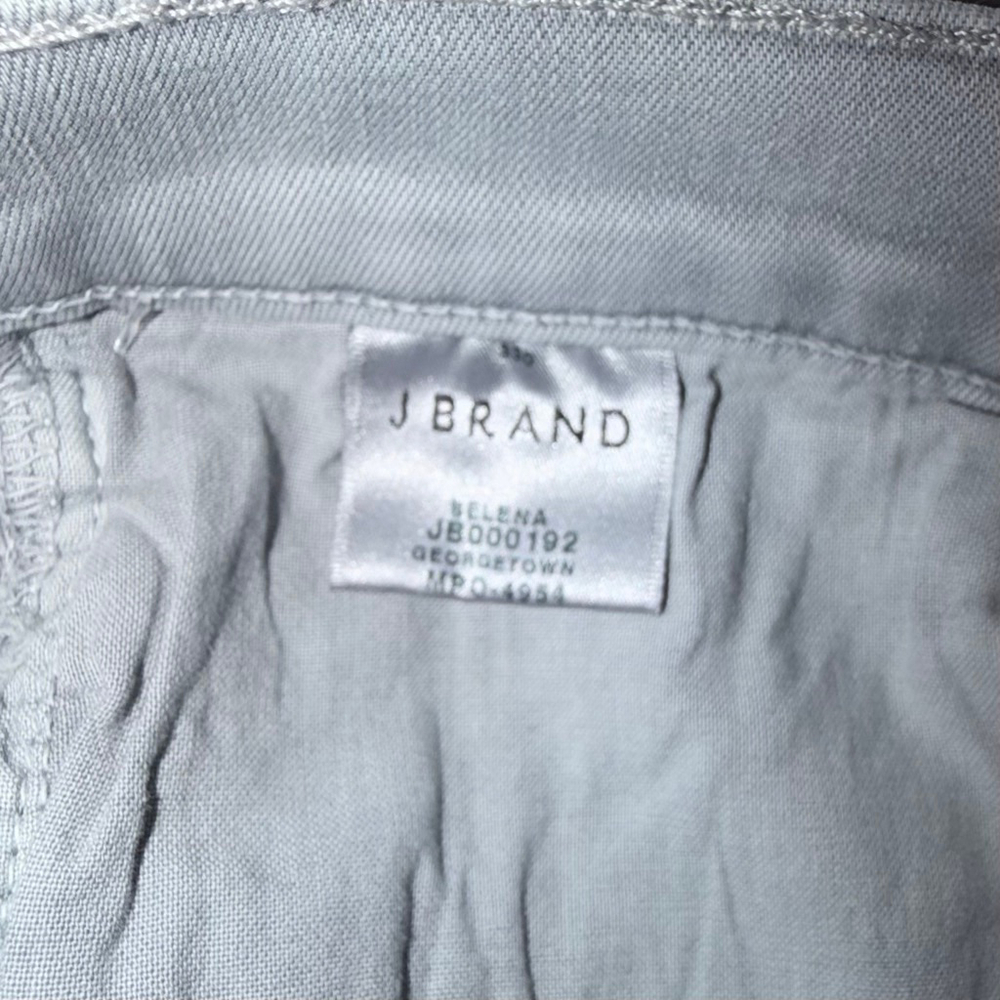 J Brand Selena MidRise Crop Boot Jeans Georgetown Grey Raw Hem 28 NWT Kick Flare - Picture 6 of 13